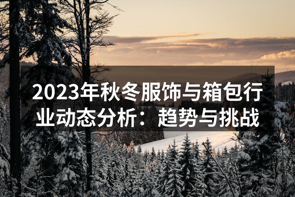 秋冬服饰市场分析